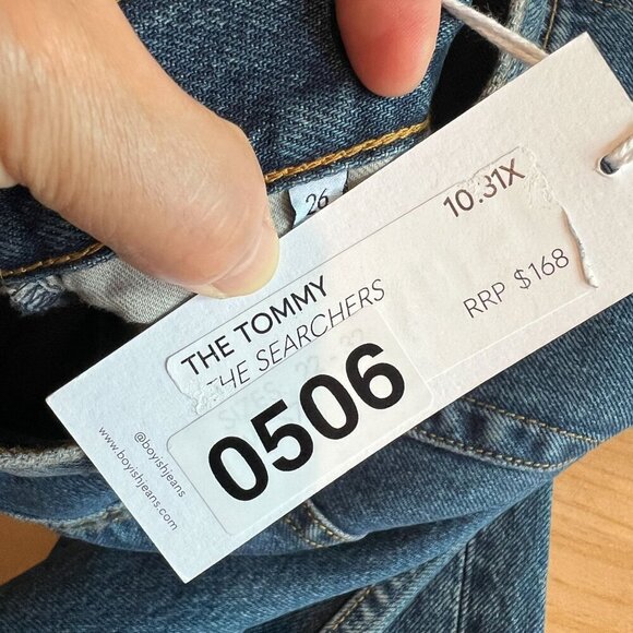 Boyish Tommy Jeans Cropped Straight Leg Sz 26 in THE SEARCHERS - Picture 7 of 10